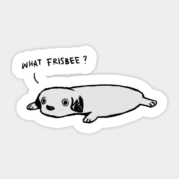 what frisbee? Sticker by FoxShiver